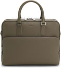 BOSS Pelle borsa da ufficio borsa a tracolla New Crosstown Document Case Open Brown grigio talpa