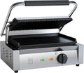 METRO Professional Griglia elettrica a contatto GPG1202, acciaio inox, 3000 W, temperatura fino a 300°C, 45 panini in 60 minuti, argento