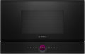 Bosch BER7321B1, serie 8, forno a microonde da incasso, nero, 38 x 60 cm, 900 W, fermata porta a destra, AutoPilot 10 con 10 programmi automatici, supporto per la pulizia, display touch TFT,