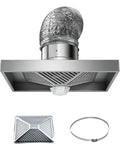 2m Pipe, Cappa da Cucina Potente per Uso Domestico, Ventilatore di Scarico ad Alto Volume d'Aria e Basso Rumore con Contenitore per Olio e Tubo per cucine residenziali, 6 Pollici