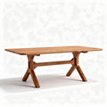 Tavolo da pranzo in legno per sala da pranzo – 200 x 100 x 75 cm