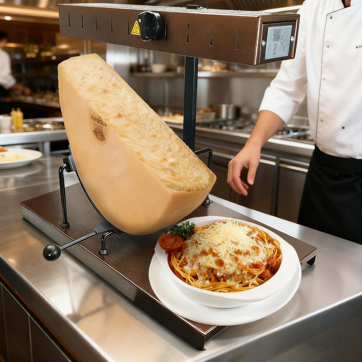 Scioglitore di Formaggio per Raclette Commerciale, Raclette Francese Tradizionale per Mezza Forma, Uso Commerciale E Domestico, Barra Riscaldante Regolabile, Riscaldamento Rapido da 650 W