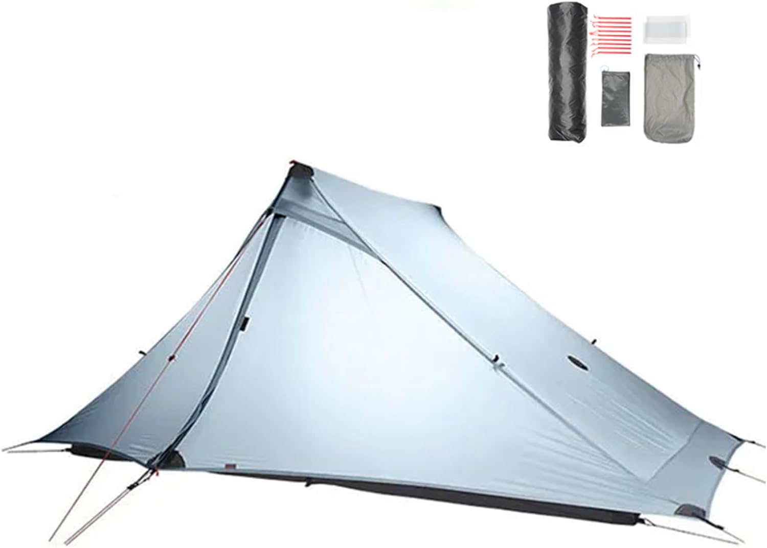 3FULGEAR Lanshan 2 Pro Tenda da campeggio ultraleggera per 2 persone, 3/4 stagioni, professionale, in silnylon 20D, senza asta, per campeggio, arrampicata, escursionismo