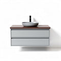 Mobile lavabo sospeso in MDF con due cassetti per bagno – 80 x 45 x 15 cm