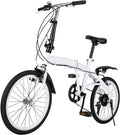 Bicicletta pieghevole 20 pollici, 6 marce, doppio freno a V, adatta per campeggio, città, autostrade, montagne, escursionismo