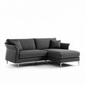 Divano angolare in tessuto per salotto – 200 x 90 x 85 cm