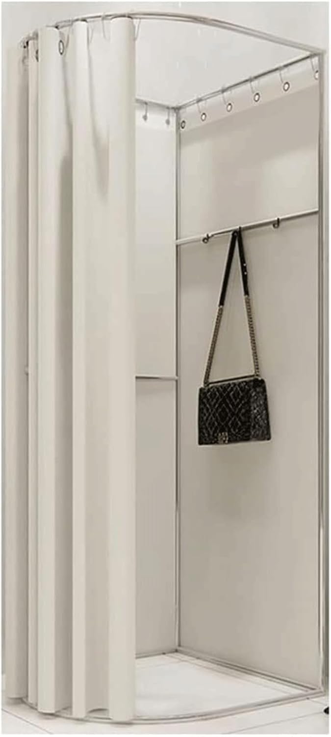 Include un camerino con struttura in metallo e un negozio di abbigliamento temporaneo. Spogliatoio facile da montare(C,70x70x180cm)
