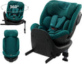 Kinderkraft XRIDER2 Seggiolino auto 0-21 kg, I-SIZE 40-150 cm, Seggiolino 360 girevole, con Isofix Base, Reclinabile Posizione sdraiata, FWF, RWF, reclining, Verde