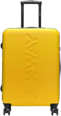K-Way Trolley K-Air, Valigia Rigida 64,5 cm, 4 Ruote Spinner,L24 Giallo, Serratura TSA