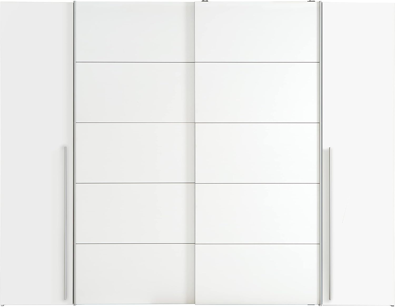 AVANTI TRENDSTORE - Fahda Wardrobe with Sliding Doors with Hanging Doors and Shelves Available in Various Colours Dimensions LAP 270 x 210 x 61.1 cm (White)