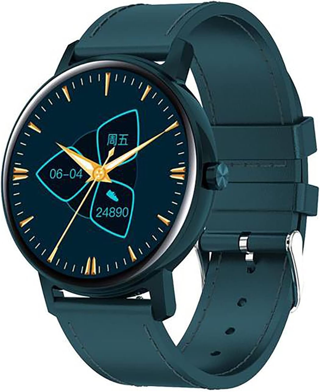 GHL L01 - Orologio da donna con orologio da polso a lunga distanza, con contapassi e cardiofrequenzimetro, consumo calorico, da donna, fitness (B)