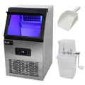 Macchina per Cubetti di Ghiaccio Commerciale Produttività 40kg/24h, Macchina di Cubetti di Ghiaccio da Cucina Commerciale Schermo LED in Acciaio Inox, Macchina Ghiaccio per Ristorante Bar Cucina