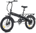 Bici Elettrica Pieghevole 20 Pollici Bicicletta Elettrica da 36V 10.4Ah, 20 * 3.0 Pneumatici Larghi fino a 60 km, Display LCD, Portapacchi posteriore, E-CityBike per Donne e Uomini Adulti