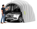 Carport Pieghevole Mobile in Acciaio Inossidabile, Riparo per Auto, Tettoia per Auto Portatile, Resistente al Vento e alla Neve, Adatto per Ambienti Esterni