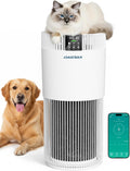 Purificatore d'Aria Intelligente per Animali Domestici 78m², Filtro HEPA13, Depuratore contro 99,97% Peli Acari Polveri Pollini Odori Formaldeide, Funzione Ioni Negativi per Camera Soggiorno