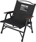 Sedia da Campeggio Pieghevole Leggera per Adulti, Sedia da Pesca Portatile con Sedile Ampio Integrato - Struttura in Alluminio Resistente, Supporto Ergonomico, Ideale per (Nera)