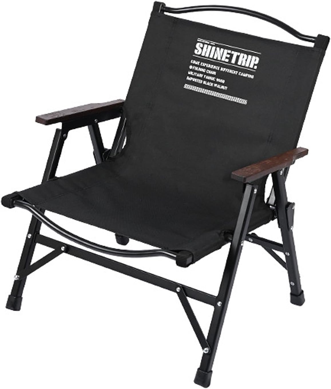 Sedia da Campeggio Pieghevole Leggera per Adulti, Sedia da Pesca Portatile con Sedile Ampio Integrato - Struttura in Alluminio Resistente, Supporto Ergonomico, Ideale per (Nera)