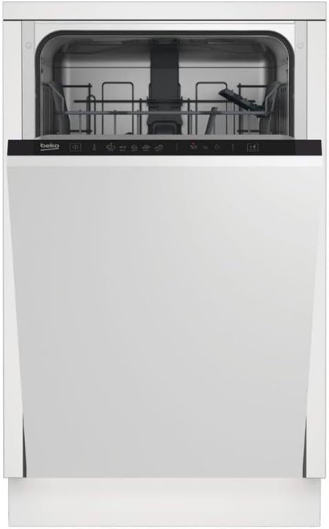 beko DIS35020 - SLIM 45 cm built-in dishwasher with total retractable, 10 place settings, LED, silent
