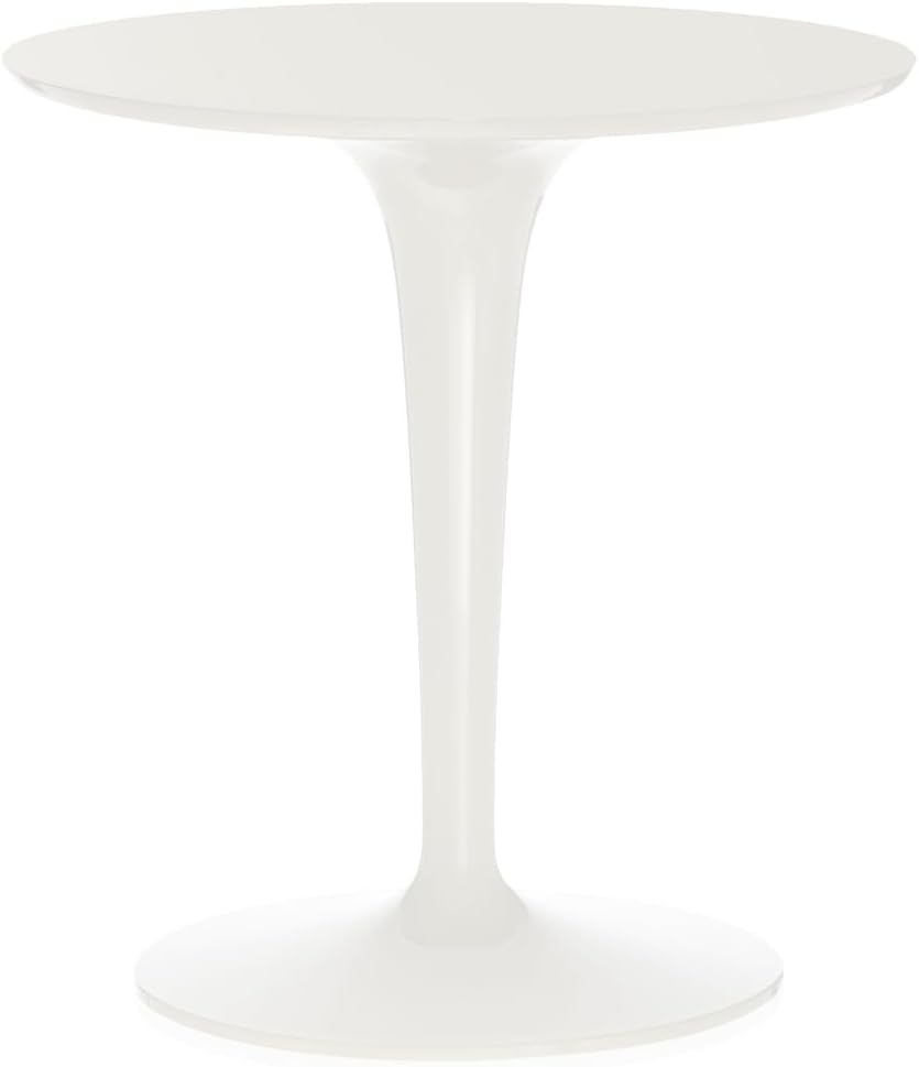 Kartell Tip Top Tavolino, PMMA, Bianco, 48 x 50 x 48 cm