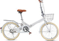 Bicicletta Pieghevole In Alluminio Da 20/22 Pollici Con Freno A Disco E Freno A V, Bicicletta Pieghevole Per Uomo E Donna, Doppio Ammortizzatore Anteriore E Posteriore D,20in