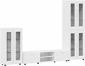 Generico Set Mobile TV con cassetto Bianco Lucido Legno Multistrato,Mobili,Set di mobili,Set di mobili per Salotto,Bianco,99.37 kg,3397958