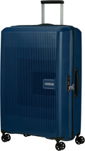 American Tourister Aerostep - Spinner L, Valigia Espandibile, 77 cm, 101.5/109 L, Blu Marino