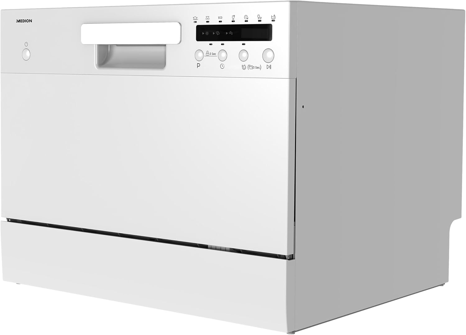 MEDION Mini lavastoviglie (capacità 6 coperti, 6 programmi di lavaggio, programma ECO, display a LED, 47 dB, MD 37496)
