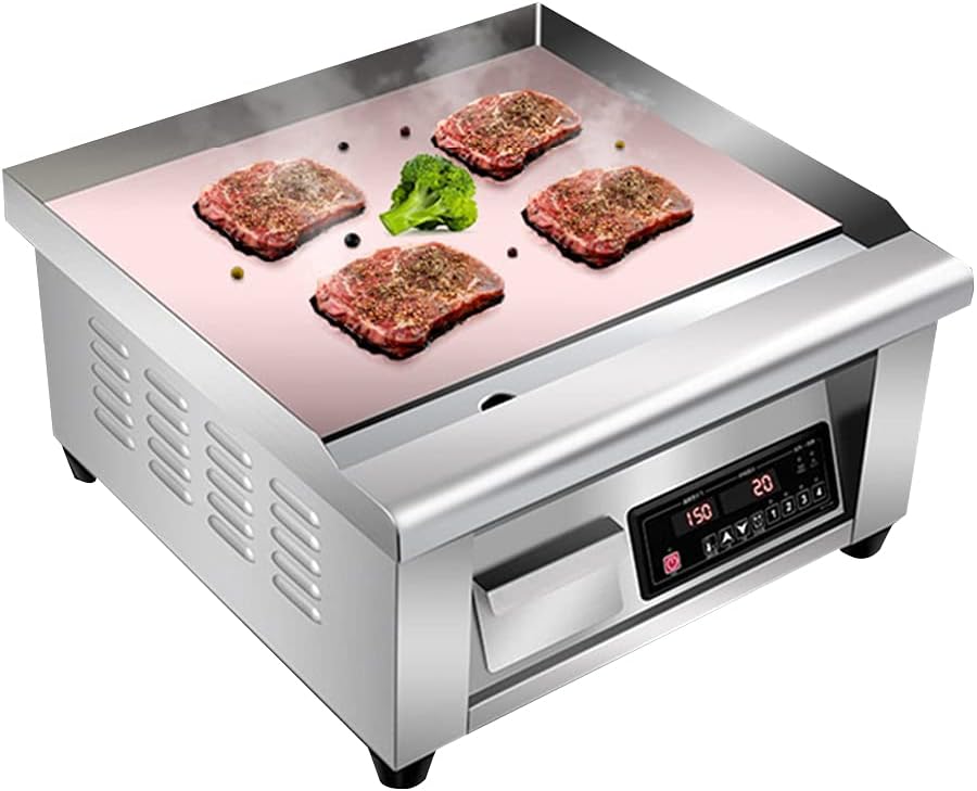Griglia elettrica, Griglia per controsoffitto Commerciale, Grill da Cucina in Acciaio Inox, Teppanyaki Squid Steak Pancake Maker