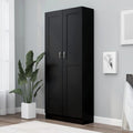 Lechnical Libreria Nera 82,5x30,5x185,5 cm in Truciolato,Libreria,Librerie per Soggiorno,Libreria Scaffale,Libreria Moderna(SPU:802733)
